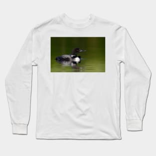 By her side - Common loon and chick Long Sleeve T-Shirt